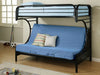 Black Metal Twin over Futon Bunkbed Frame