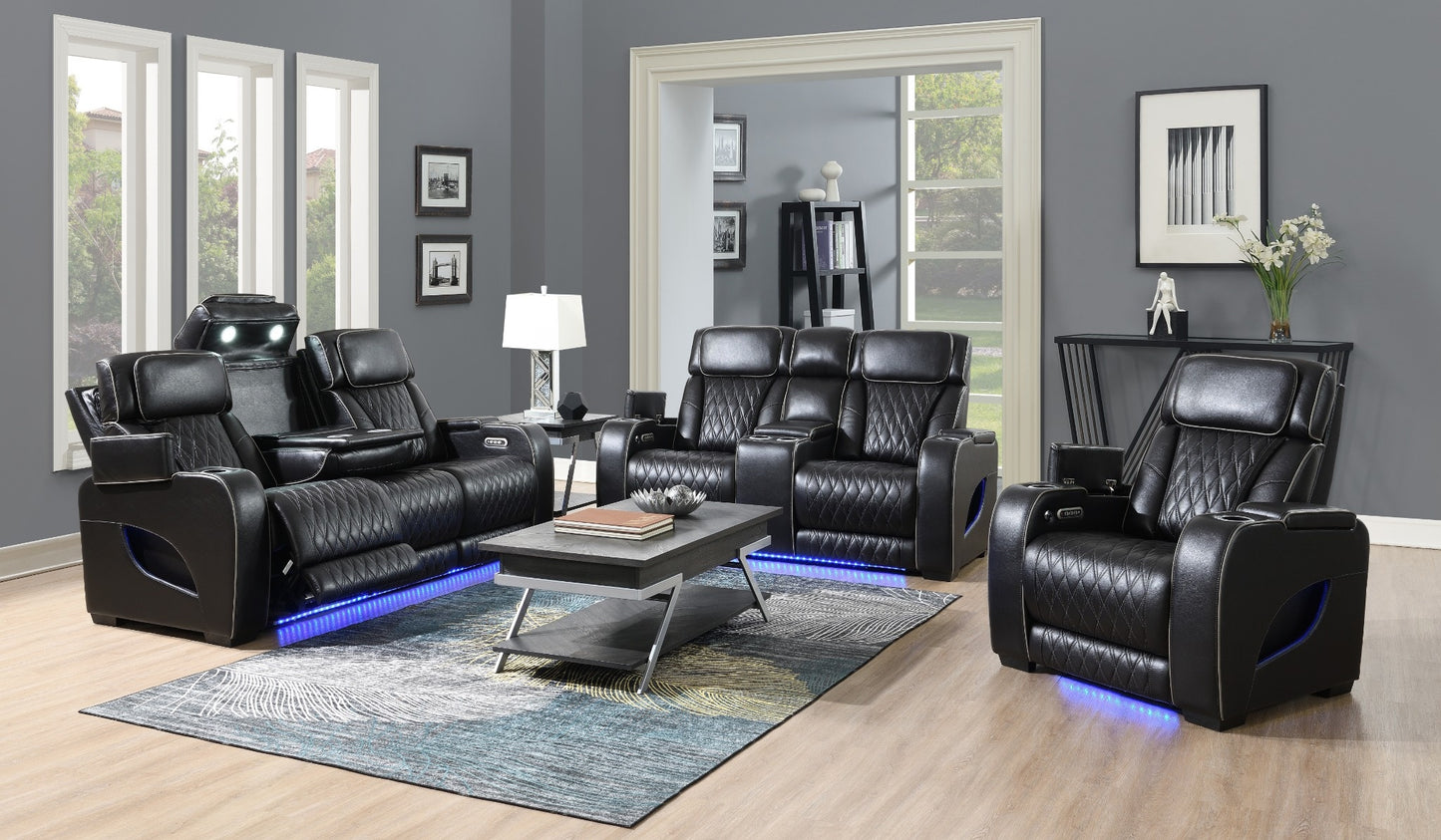 Black Diamond Power Reclining Sofa & Loveseat