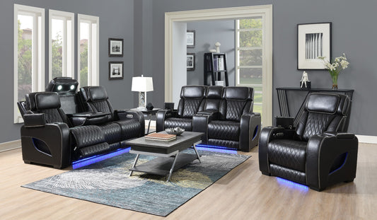 Black Diamond Power Reclining Sofa & Loveseat