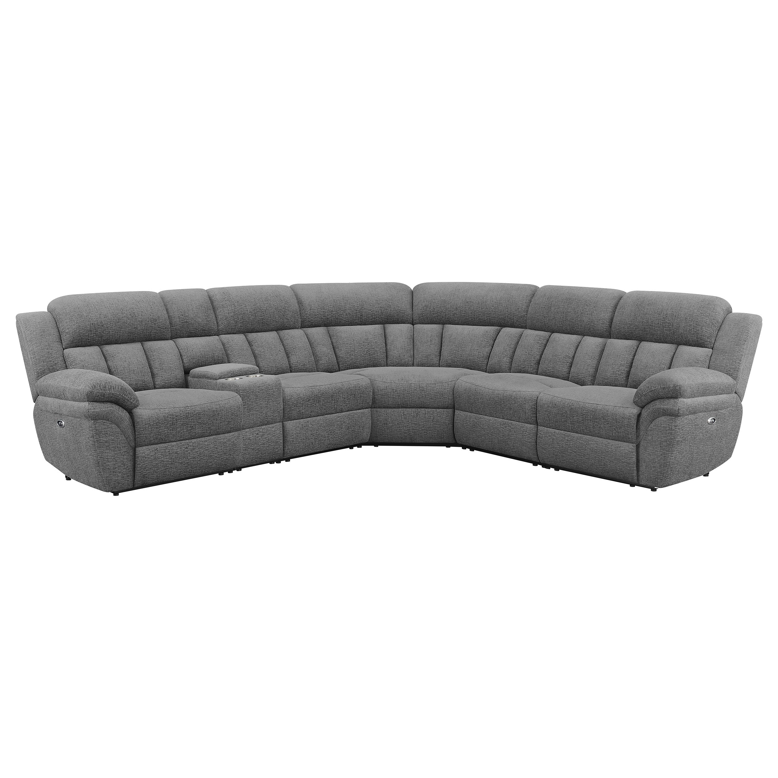 Shop Bahrain 6piece Modular Power Reclining Sectional Charcoal at JB's Furniture Milwaukee's
