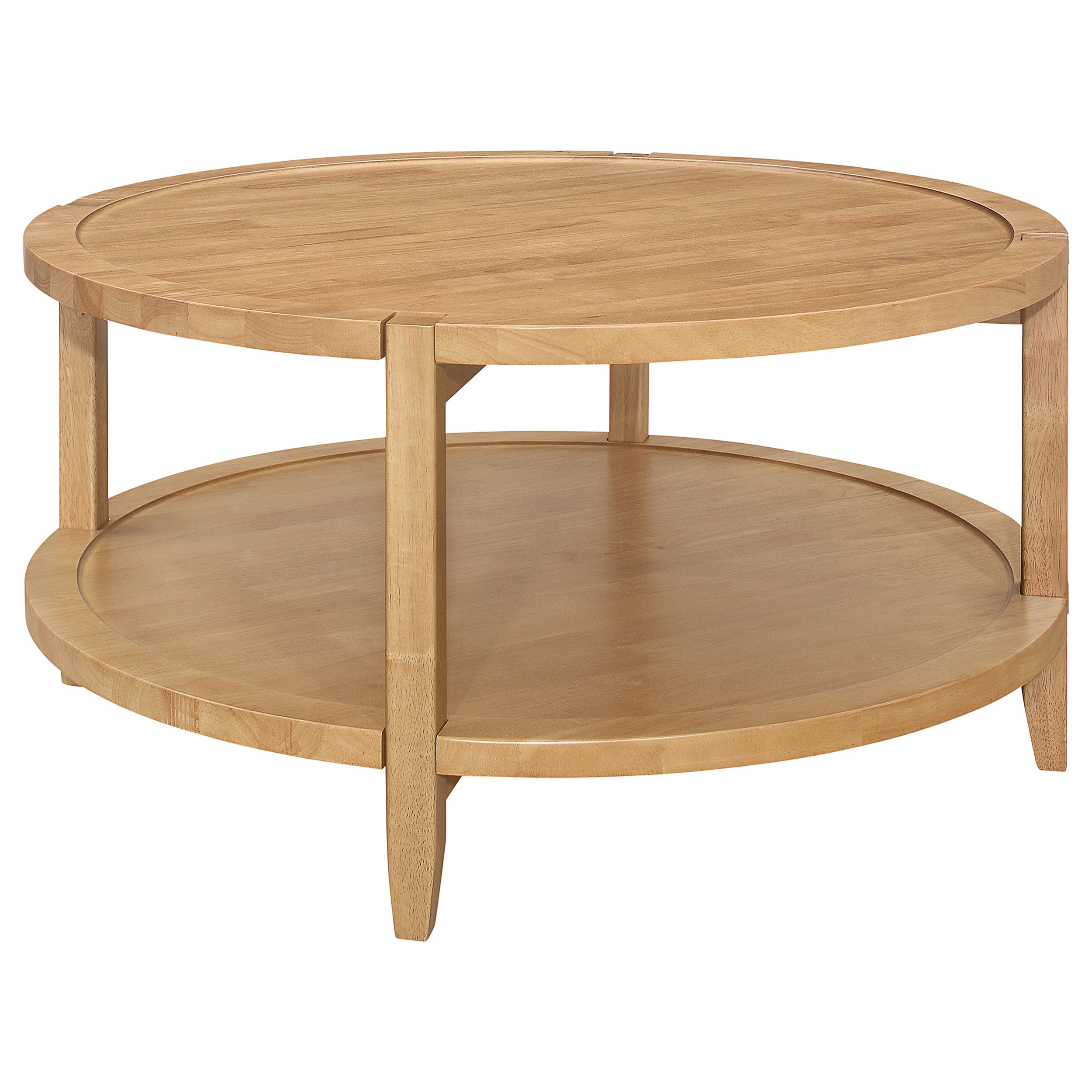 Shop Camillo Round Solid Wood Coffee Table Maple Brown at JB's