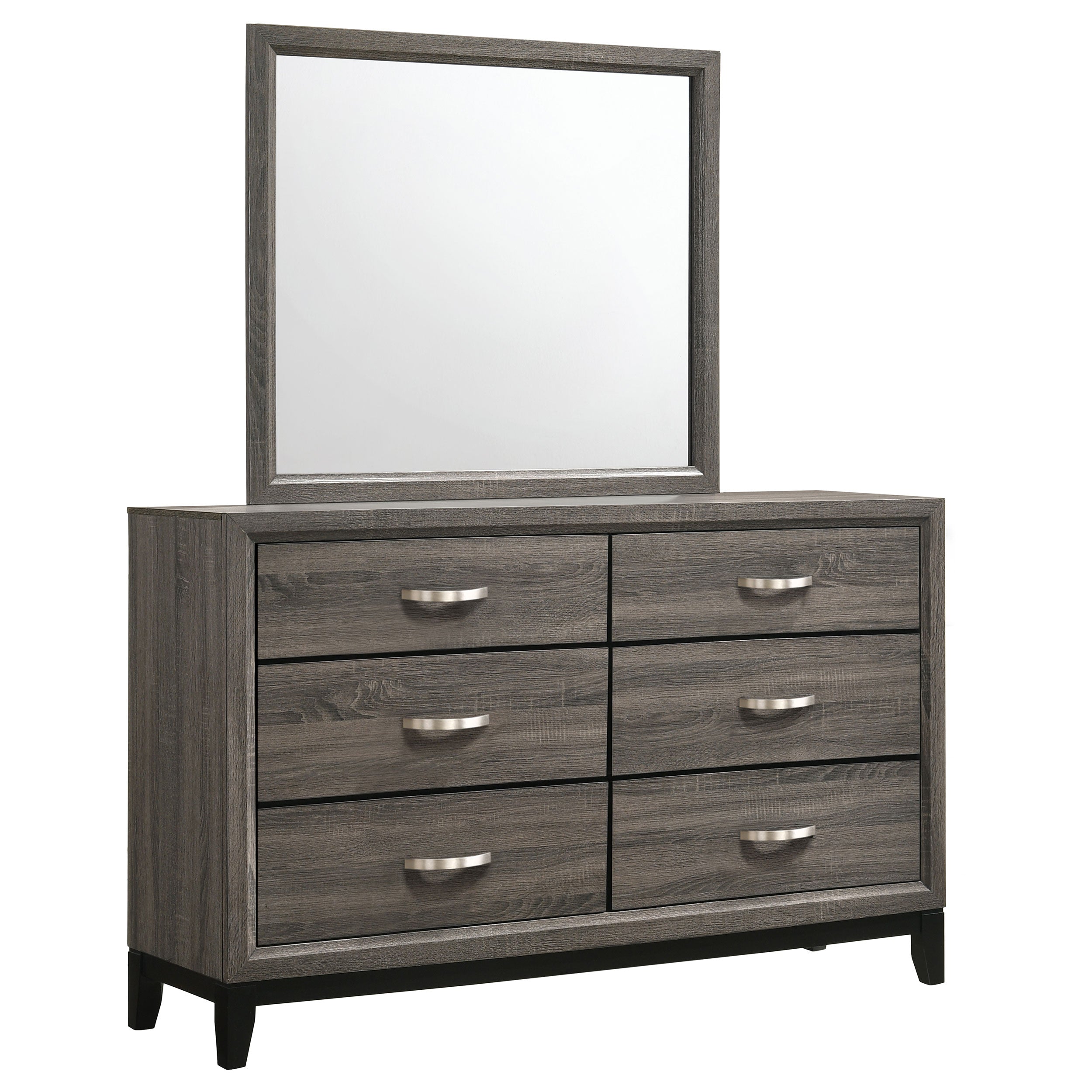Shop Watson 6-drawer Dresser with Mirror Grey Oak at JB's Furniture ...