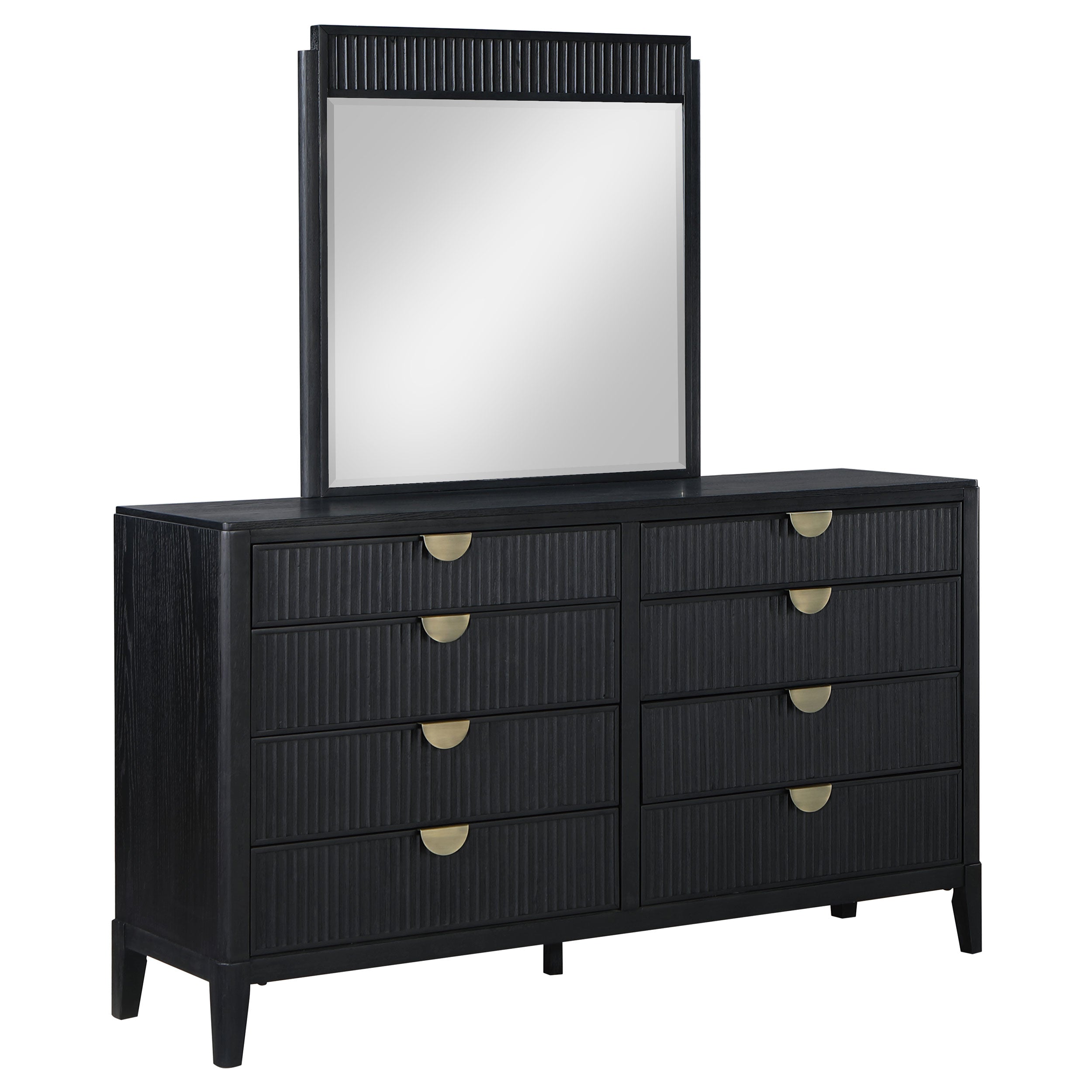 Shop Brookmead 8-drawer Dresser with Mirror Black at JB's Furniture  Milwaukee's best furniture store.