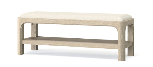Solano 49-inch Bedroom Bed End Bench Weathered Mango