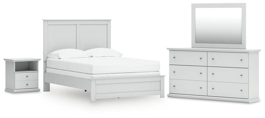 Bostwick Shoals Full Panel Bed, Dresser, Mirror and Nightstand