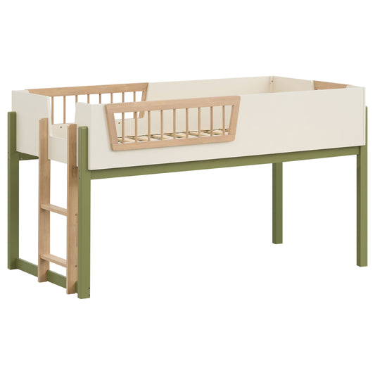 Evren Twin Loft Bed with Ladder Tri-Tone