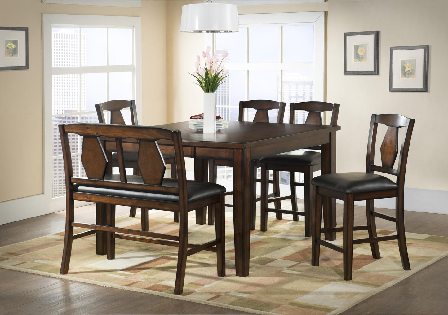 Napa Counter Height 6 Piece Counter Height Set JB's Furniture Home Furniture, Home Decor, Furniture Store