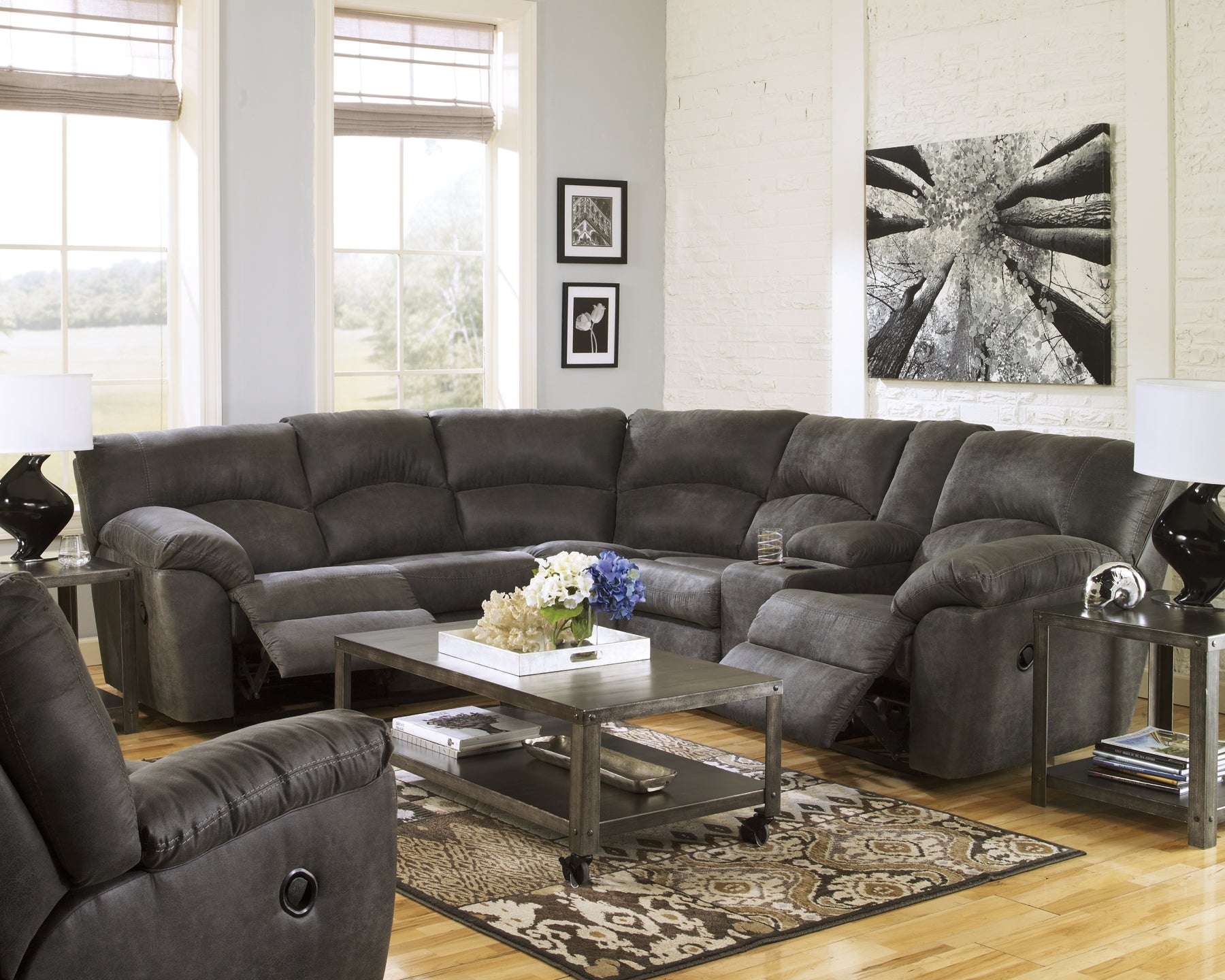 Tambo 2-Piece Reclining Sectional JB's Furniture Furniture, Bedroom, Accessories