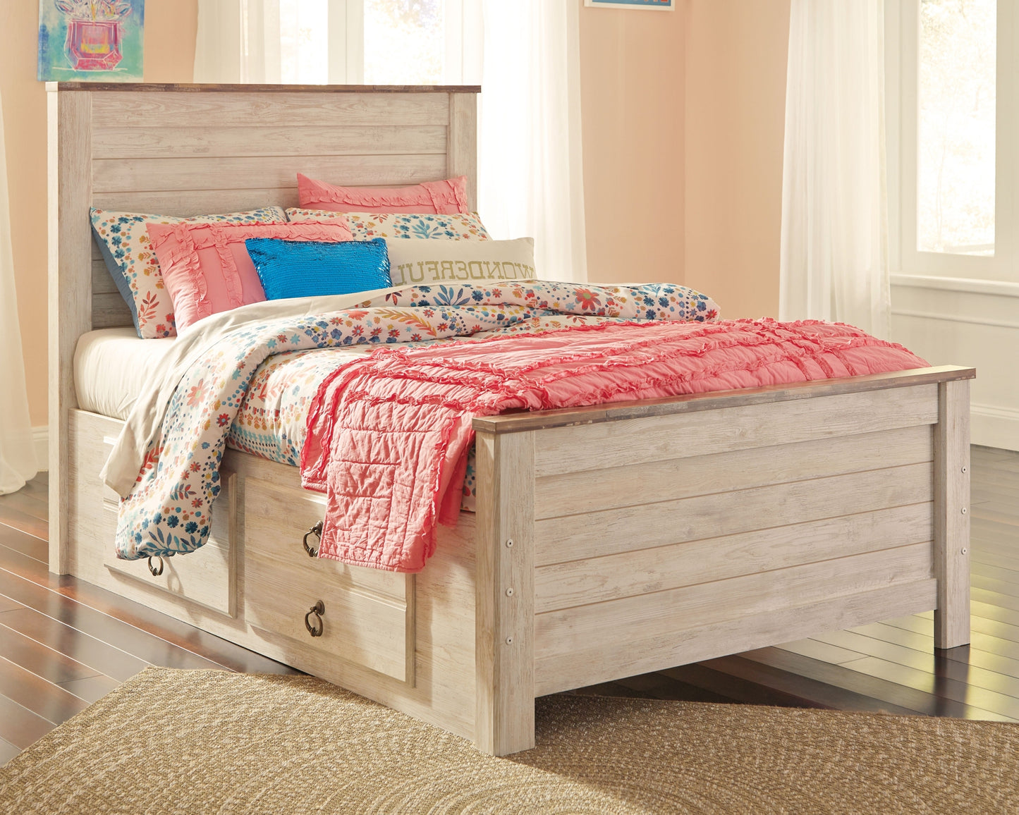 Willowton Full Panel Bed with 2 Storage Drawers JB's Furniture  Home Furniture, Home Decor, Furniture Store