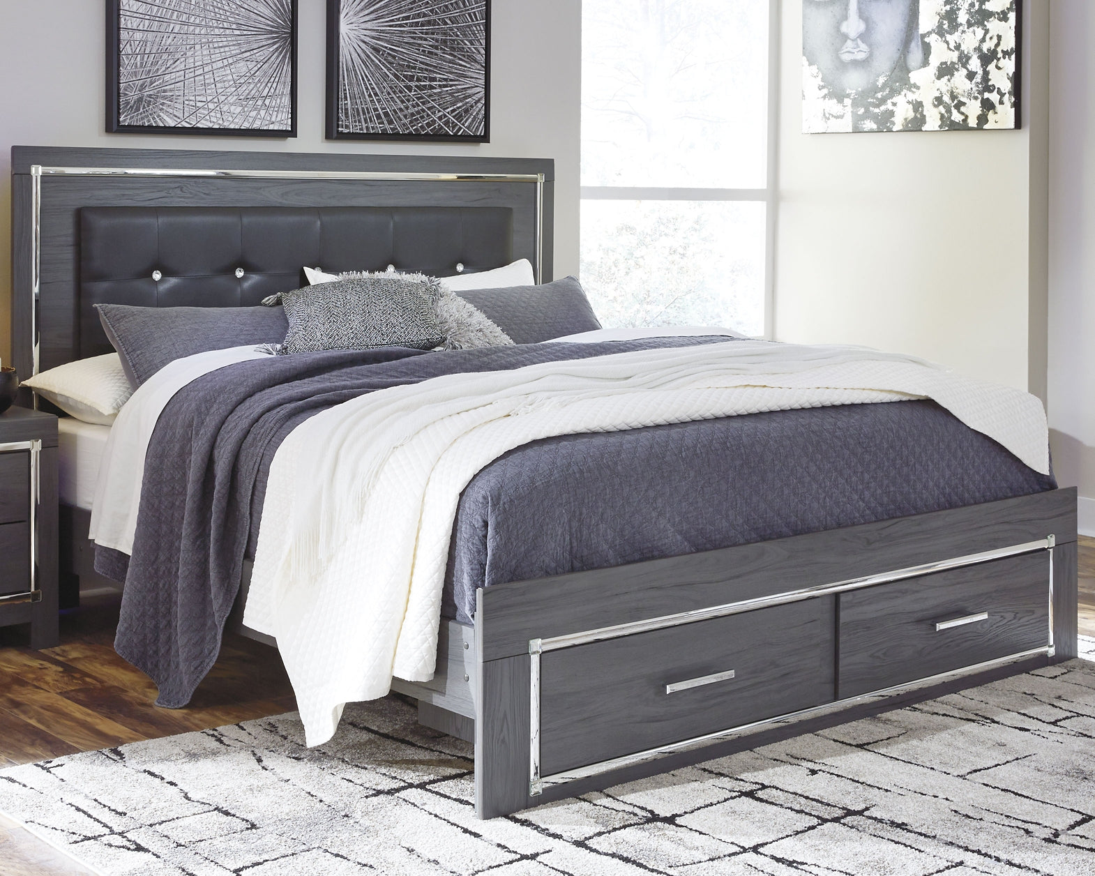 Lodanna Queen Panel Bed with 2 Storage Drawers JB's Furniture  Home Furniture, Home Decor, Furniture Store