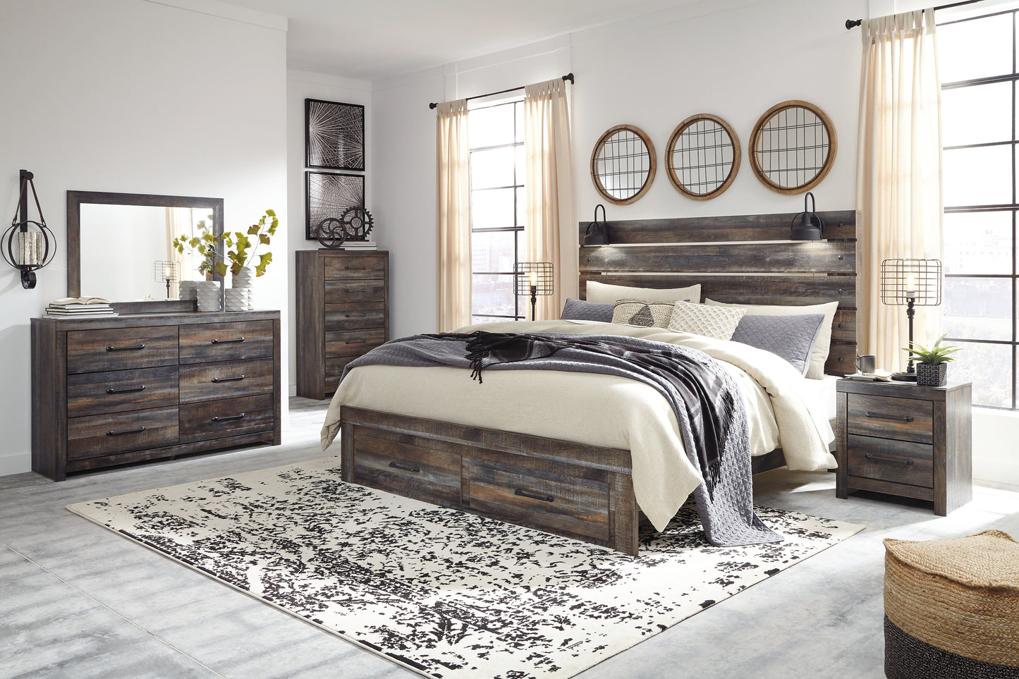 Drystan Queen Panel Bed with 2 Storage Drawers JB's Furniture  Home Furniture, Home Decor, Furniture Store
