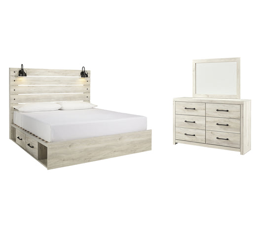 Cambeck Full Panel Bed with 4 Storage Drawers with Mirrored Dresser JB's Furniture  Home Furniture, Home Decor, Furniture Store