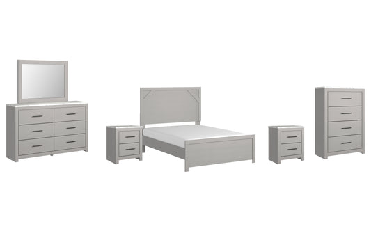 Cottonburg Full Panel Bed with Mirrored Dresser, Chest and 2 Nightstands JB's Furniture  Home Furniture, Home Decor, Furniture Store