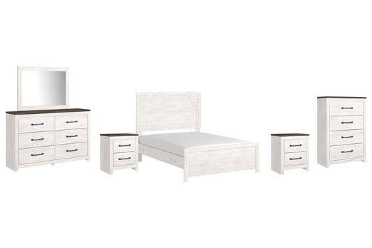 Gerridan Full Panel Bed with Mirrored Dresser, Chest and 2 Nightstands JB's Furniture  Home Furniture, Home Decor, Furniture Store