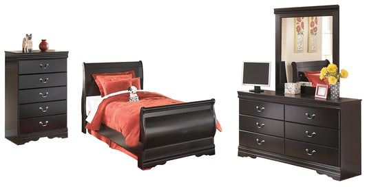 Huey Vineyard Twin Sleigh Bed with Mirrored Dresser and Chest JB's Furniture  Home Furniture, Home Decor, Furniture Store