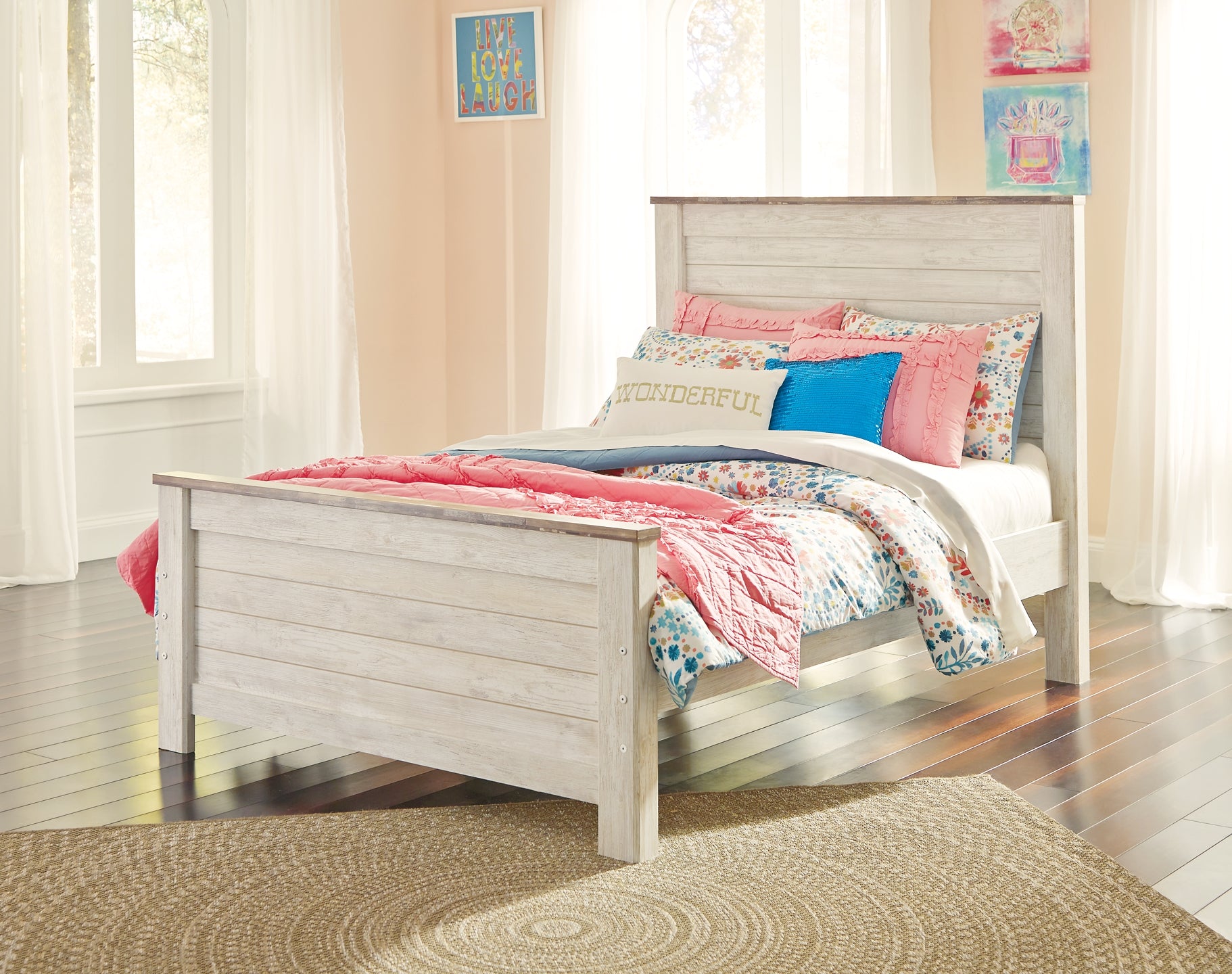 Willowton Twin Panel Bed with Nightstand JB's Furniture  Home Furniture, Home Decor, Furniture Store