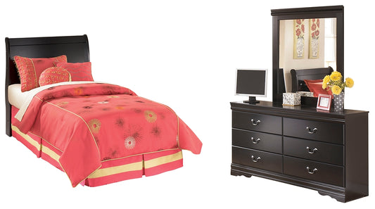 Huey Vineyard Twin Sleigh Headboard with Mirrored Dresser JB's Furniture  Home Furniture, Home Decor, Furniture Store