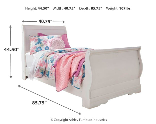 Anarasia Twin Sleigh Bed with Dresser JB's Furniture  Home Furniture, Home Decor, Furniture Store