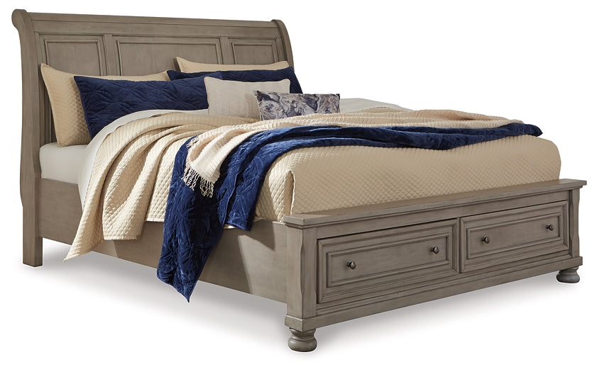 Lettner Queen Sleigh Bed with 2 Storage Drawers with Mirrored Dresser, Chest and Nightstand JB's Furniture  Home Furniture, Home Decor, Furniture Store
