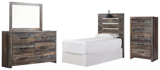 Drystan Twin Panel Headboard with Mirrored Dresser and Chest JB's Furniture  Home Furniture, Home Decor, Furniture Store