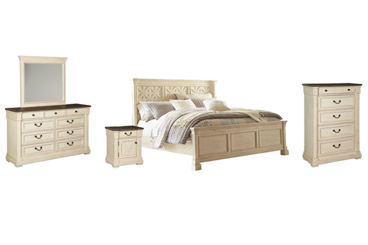 Bolanburg Queen Panel Bed with Mirrored Dresser, Chest and Nightstand JB's Furniture  Home Furniture, Home Decor, Furniture Store