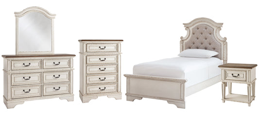 Realyn Twin Panel Bed with Mirrored Dresser, Chest and Nightstand JB's Furniture  Home Furniture, Home Decor, Furniture Store