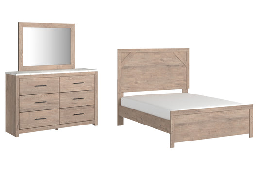 Senniberg Full Panel Bed with Mirrored Dresser JB's Furniture  Home Furniture, Home Decor, Furniture Store