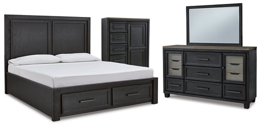 Foyland King Panel Storage Bed with Mirrored Dresser and Chest JB's Furniture  Home Furniture, Home Decor, Furniture Store
