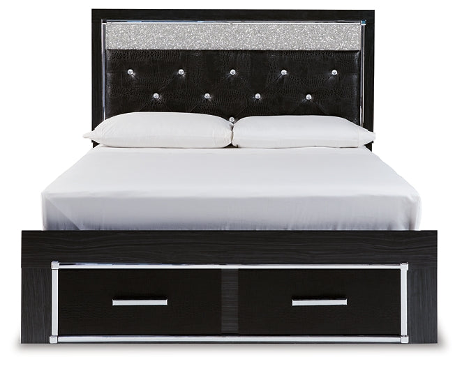 Kaydell Queen Upholstered Panel Storage Bed with Mirrored Dresser and Chest JB's Furniture  Home Furniture, Home Decor, Furniture Store