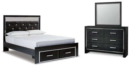 Kaydell Queen Upholstered Panel Storage Platform Bed with Mirrored Dresser JB's Furniture  Home Furniture, Home Decor, Furniture Store