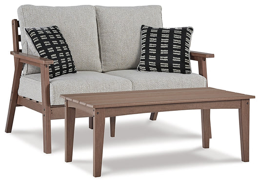 Emmeline Outdoor Loveseat with Coffee Table JB's Furniture  Home Furniture, Home Decor, Furniture Store