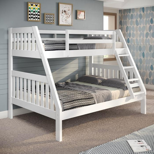 White Mission Style Twin/Full Bunk Bed JB's Furniture  Home Furniture, Home Decor, Furniture Store