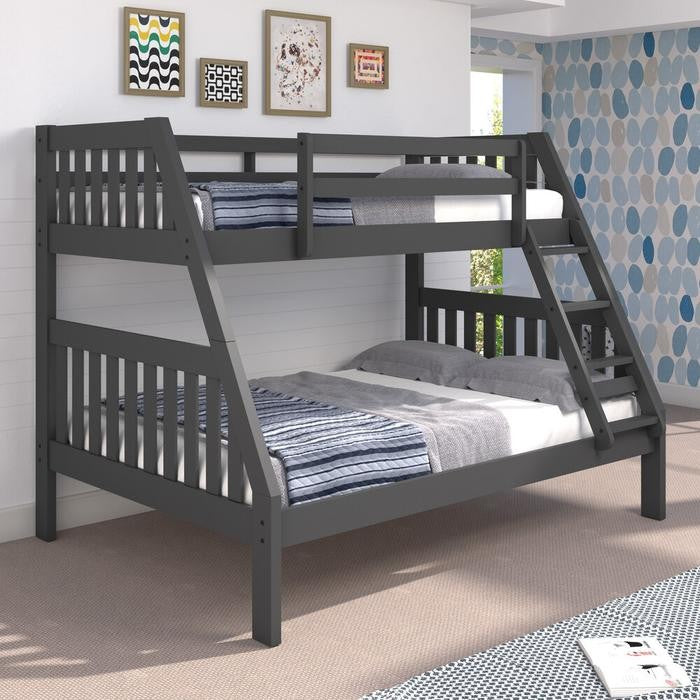 Grey Mission Style Twin/Full Bunk Bed JB's Furniture Home Furniture, Home Decor, Furniture Store