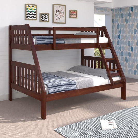 Brown Mission Style Twin/Full Bunkbed JB's Furniture Home Furniture, Home Decor, Furniture Store