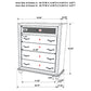 COASTER 200895 Barzini Black Finish 5 Drawer Chest