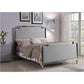 Selma Collection King Size Bed - Chrome / Fabric