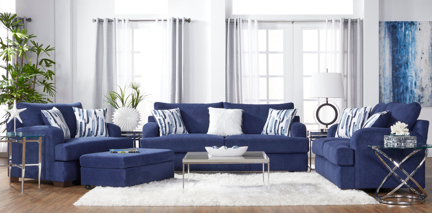 Cameo Navy Sofa and Loveseat