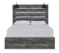 B221 - Baystorm Grey QUEEN SIZE Panel Bed with LED Lights