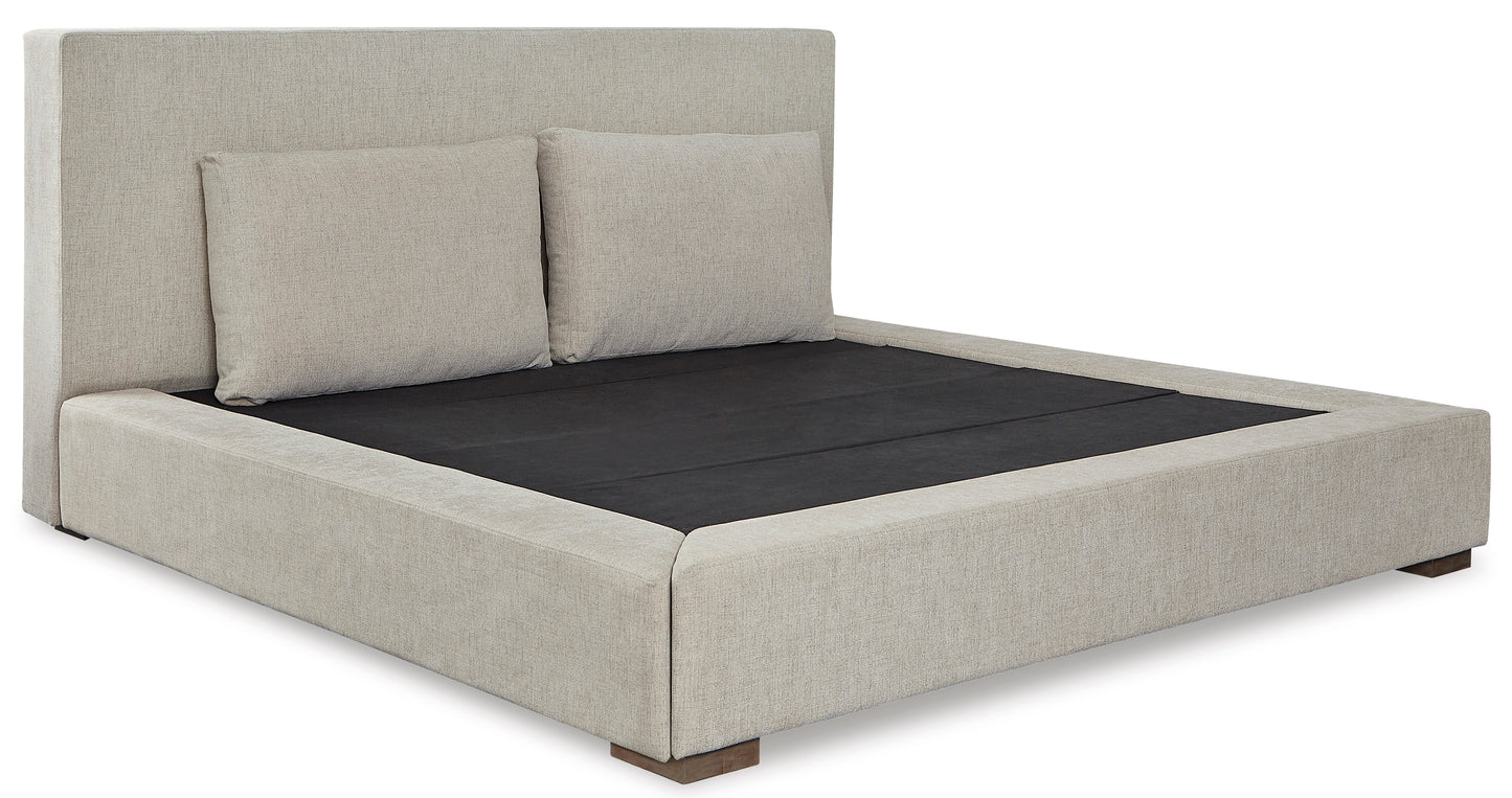 B760 Langford Collection QUEEN SIZE Upholstered Platform Bed - TWO LEFT