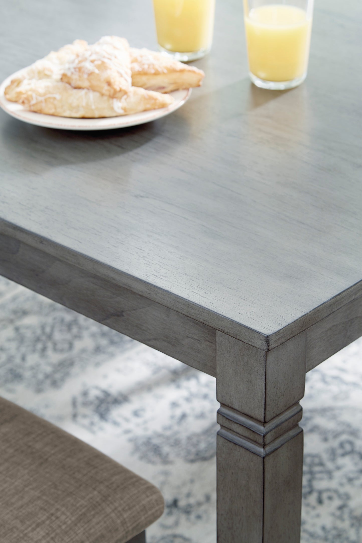 D368 Jayemyer Collection Grey Finish 7 Piece Dining Set