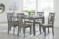 D368 Jayemyer Collection Grey Finish 7 Piece Dining Set