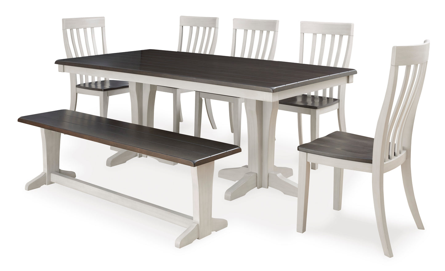 D796 - Darborn Collection - Dining Table, 4 Chairs and Bench