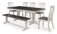 D796 - Darborn Collection - Dining Table, 4 Chairs and Bench