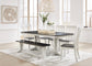 D796 - Darborn Collection - Dining Table, 4 Chairs and Bench