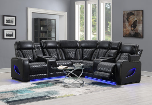 Black Diamond Power Reclining Sectional