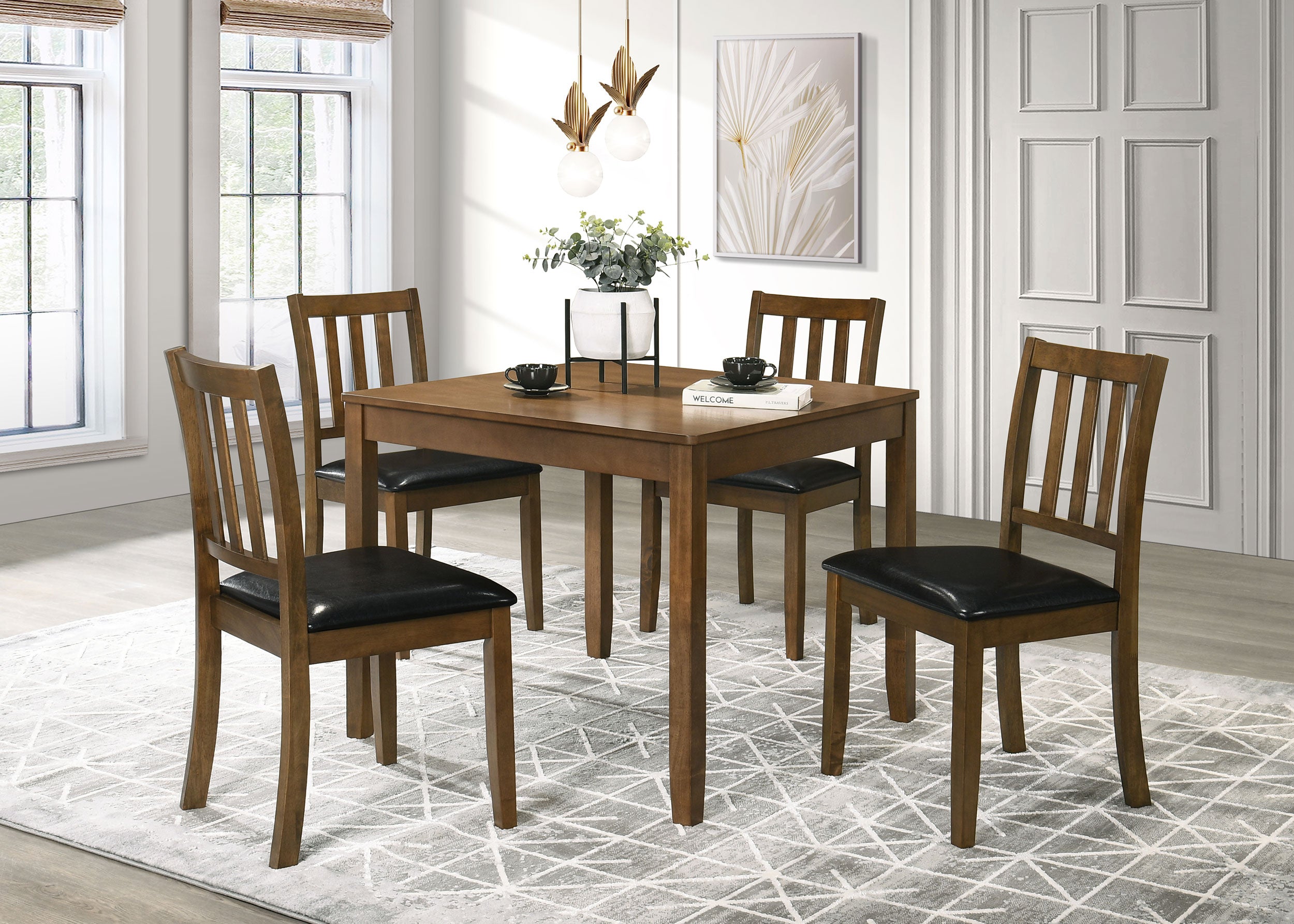 Shop Parkwood 5-piece Square Dining Table Set Honey Brown at JB's ...