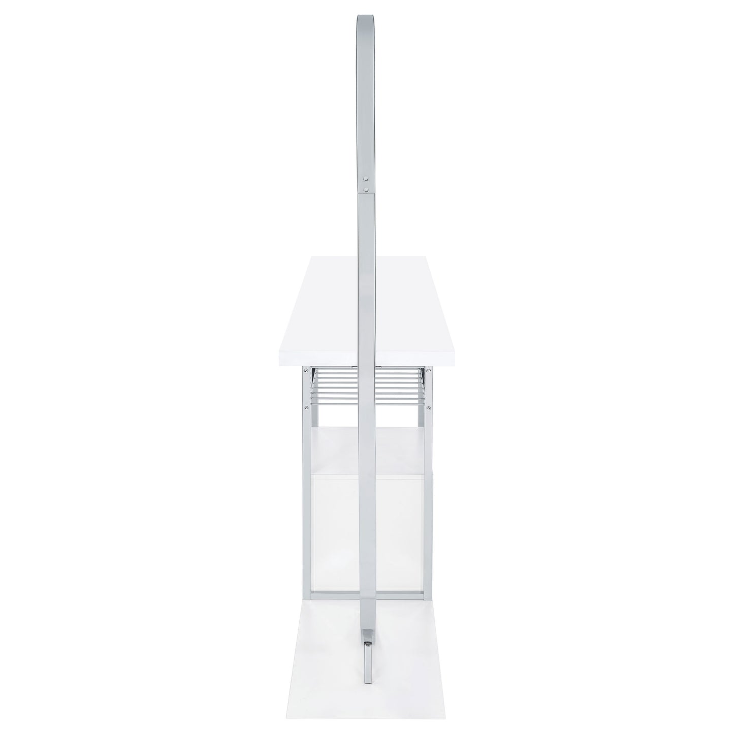 Risley 2-door Circular LED Wine Cabinet White High Gloss