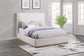 Knox Upholstered Eastern King Panel Bed Cream