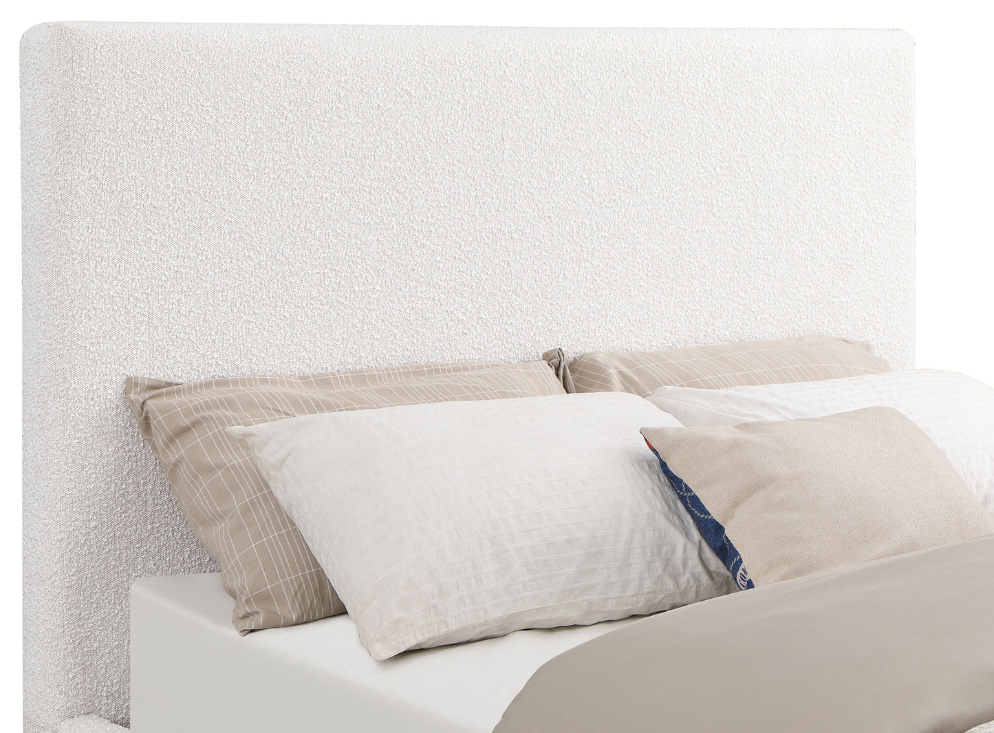 Knox Upholstered Eastern King Panel Bed Cream