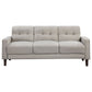 Bowen 2-piece Upholstered Track Arm Tufted Sofa Set Beige